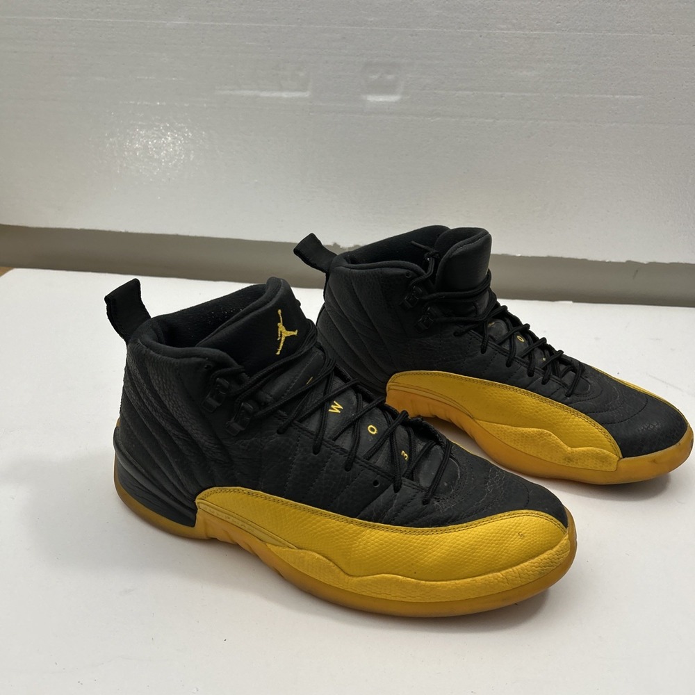 Nike Men 12 Air Jordan 12 XII Retro OG Black/University Gold 130690-070 SKU 3071 - Picture 7 of 9